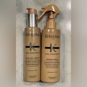 Kerastase Curl Manifesto Curl Refreshing Spray/ Curl Enhancing Gel Cream Bundle